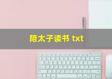 陪太子读书 txt